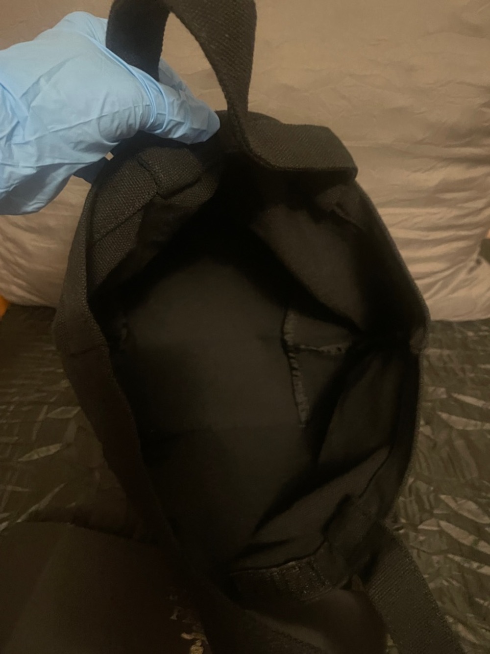 Prada Black Canvas Messenger Tote - Picture 6 of 17